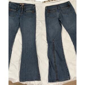 Y2K Vintage l.e.i. Flare Leg Low Rise Zipper Jeans Juniors Size 7